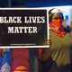Demonstrators marking the one-year anniversary of the shooting of Michael Brown protest along West Florissant Street Aug. 10, 2015, in Ferguson, Mo.
Scott Olson/Getty Images